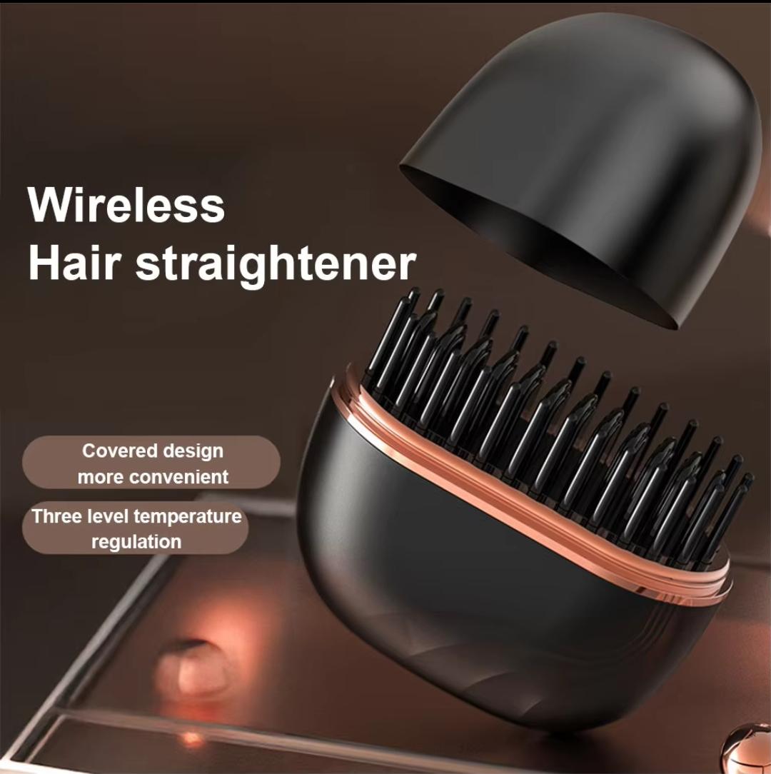 J.Y 602 PRO cordless hair straightener brush with temperature settings