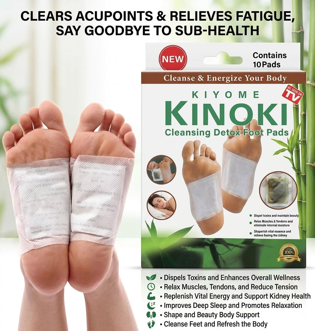 Detox Foot Pads Patches Relaxation Massage Relief Stress Feet Care 10 Pads In Each Box