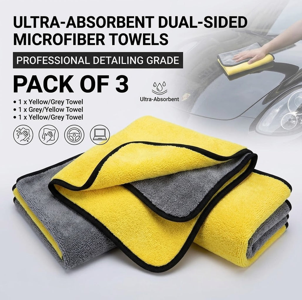 Pack Of 3 Microfiber Dust Cleaning Towels
