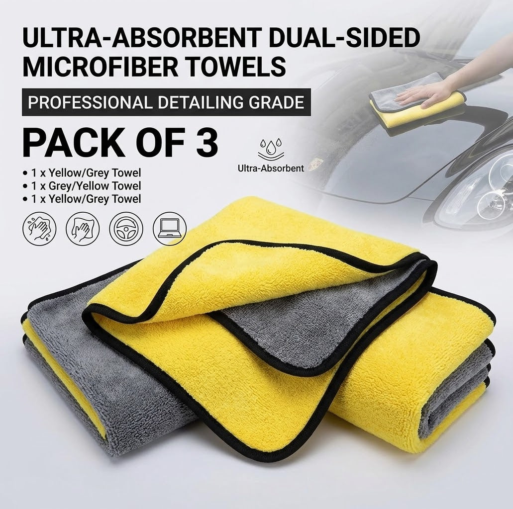Pack Of 3 Microfiber Dust Cleaning Towels