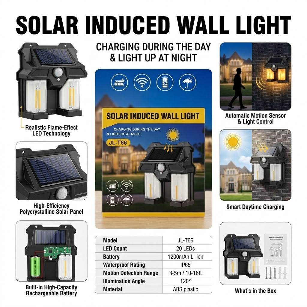 Solar Induced Wall Light