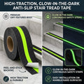 Glow in the dark anti-slip traction tape